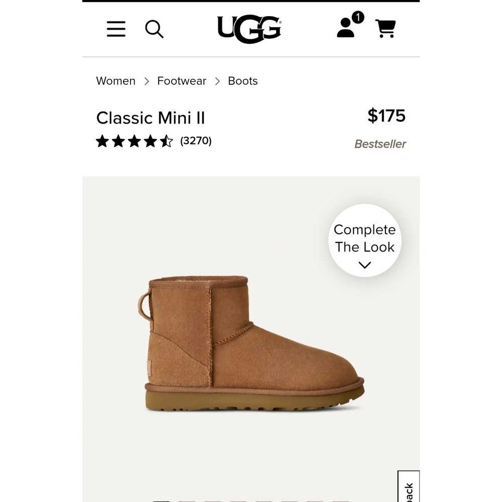 UGG Classic Mini II Chestnut Suede Sheepskin Ankle Boots 1016222 Womens 15